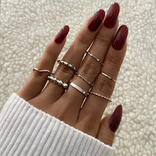 Load image into Gallery viewer, FNIO Bohemian Gold Chain Rings Set For Women Fashion Boho Coin Snake Moon Rings Party 2022 Trend Jewelry Gift