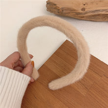 Load image into Gallery viewer, Warm Imitate Rabbit Fur Headband for Women Thicken Plush Wide Hair Hoop Sweet Hair Bands for Girls Bezel New Hair Accessories