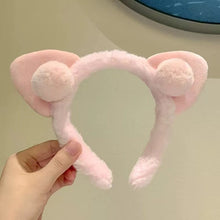 Load image into Gallery viewer, Hair band female wash face cat ears headband net red simple cute girl heart wide-brimmed plush hair band hairpin head jewelry