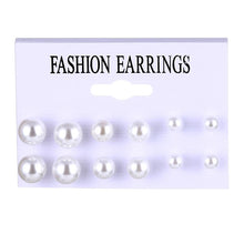 Load image into Gallery viewer, FNIO Women&#39;s Earrings Set Pearl Earrings For Women Bohemian Fashion Jewelry 2022 Geometric Crystal Heart Stud Earrings