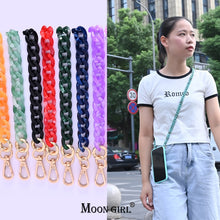 Load image into Gallery viewer, 120CM Long Mobil Phone Lanyard Case Chain for Women Acrylic Bag Chain Cell Mobile Phone Pendant Hanger Accessories Jewelry