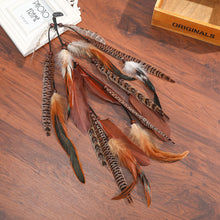 Load image into Gallery viewer, Haimeikang Bohemian Feather Hairpin Hairband Colored Feathers Tribal Festival Girls Hair Accessories Decoration Bird Hair Piece