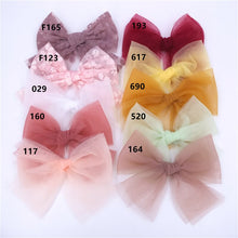 Load image into Gallery viewer, Baby Girls Tulle Bow Hair Clips Nylon Headband for Toddler Baby Kids Lace Hair Bows Accessories
