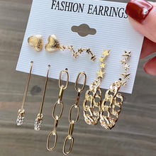 Load image into Gallery viewer, 17KM Fashion Pearl Hoop Earrings Set For Women Geometirc Gold Metal Circle Hoop Earrings Brincos 2022 Trend Jewelry Gift