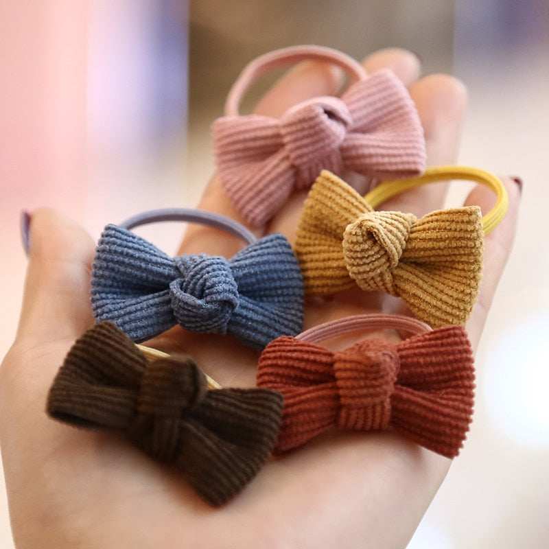 High Quality 10pcs/Set Girls Bow Hair Ties Rope Elastic Hair Bands Headbands Toddlers Ponytail Holder Kids Hair Accessories