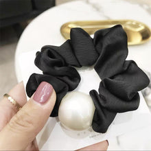 Load image into Gallery viewer, Fashion Hair Accessories Imitation Pearl Hair Rubber Band For Womens Girls Black Ponytail Holder Gum for Hair Headband Hair Tie