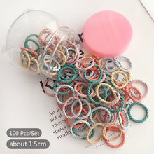 Load image into Gallery viewer, 50/100 Pcs/Box New Children Cute Colors Soft Elastic Hair Bands Baby Girls Lovely Scrunchies Rubber Bands Kids Hair Accessories