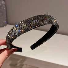 Load image into Gallery viewer, FYUAN Shiny Full Rhinestone Headbands Silver Color Hairbands Velvet Headwear for Women Hair Accessories Jewelry Gifts
