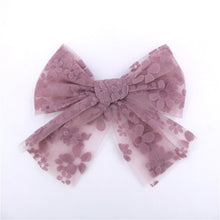 Load image into Gallery viewer, Baby Girls Tulle Bow Hair Clips Nylon Headband for Toddler Baby Kids Lace Hair Bows Accessories