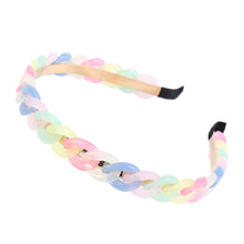 Load image into Gallery viewer, AWAYTR Acrylic Material Metallic Headband Colorful Serial Hairband Woman Alloy Head Bezel Hair Hoop Hair Accessories 14 Colors