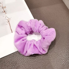 Load image into Gallery viewer, Winter Shiny Velvet Scrunchies Candy Color Soft Girls Hair Rope Hair Accessories Rubber Band Elastic Hair Bands Ponytail Holder