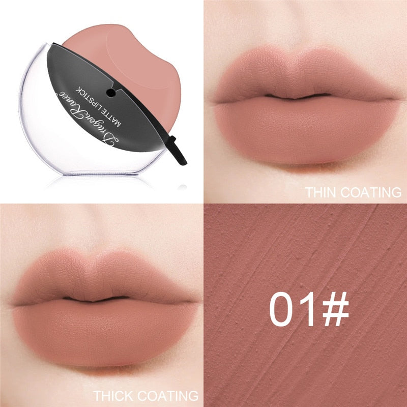 New Long Lasting Matte Lipstick Moisturizing Lips Waterproof Lazy Lip Stick High-pigment Makeup Cosmetic Velvet Solid Lip Gloss