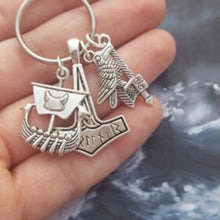 Load image into Gallery viewer, Viking Keyring Viking Keychain Vikings Gift Gift for Him Nerd Gift