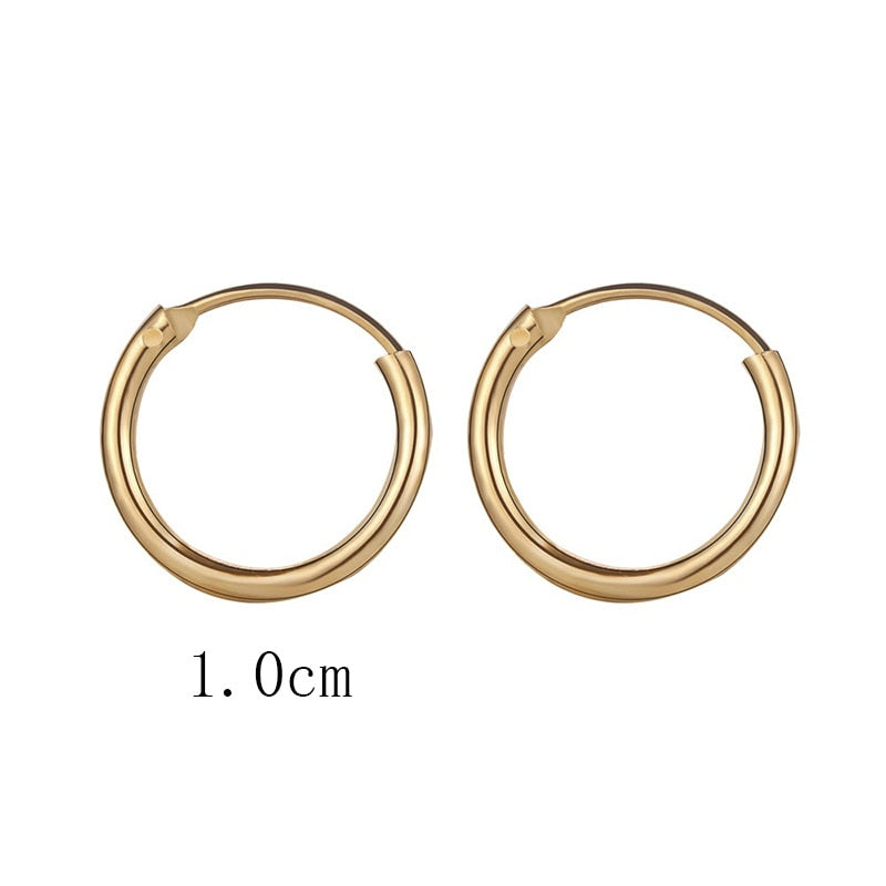2022 New Vintage Rose Gold Multiple Dangle Small Circle Hoop Earrings for Women серьги Jewelry Steampunk Ear Clip Gift