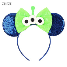 Load image into Gallery viewer, New Cute Donut Mouse Ears Headband For Women Girl Christmas DIY Hair Accessories Sequins Hair Bows Festival Party Hairband Mujer
