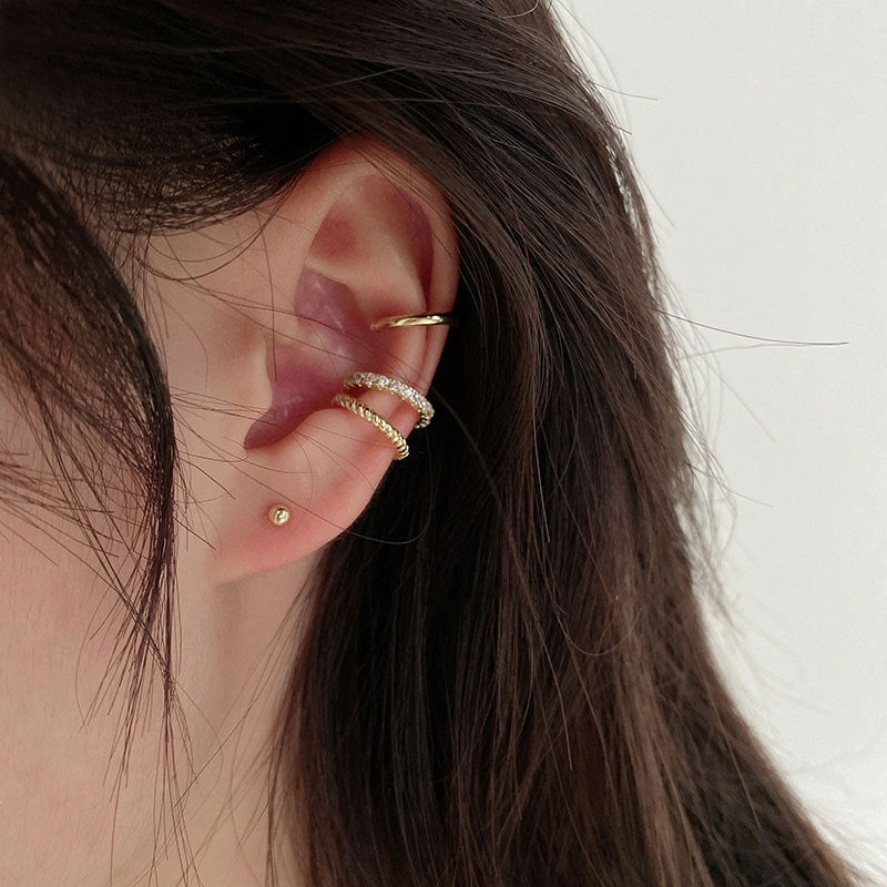 SIPENGJEL Fashion Crystal Without Piercing Ear Cuff Earrings Fake Cartilage Piercing Ear Clip Earrings For Women Jewelry 2022