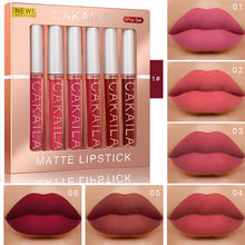 Load image into Gallery viewer, 6Pcs/Set Waterproof Lipstick Sexy Vampire Lip Stick Matte Velvet Lipsticks Lips Makeup Cosmetics Labiales Matte Lip Gloss