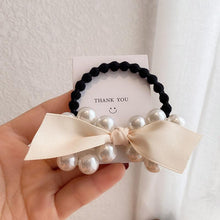 Load image into Gallery viewer, Fashion Woman Big Pearl Hair Ties  Korean Style Hairband Scrunchies Girls Ponytail Holders Rubber Band Hair Accessories