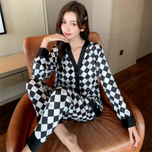 Load image into Gallery viewer, funninessgames Women&#39;s Pajamas Set Letters Partern 3 Pieces Robe Sling Shorts Sleepwear Silk Like Fashion Female Home Clothes Nightwear