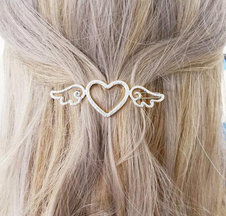 Hair Clip For Women Scissors Diamond Round Moon Leaf Unicorn Heart Simple Golden Silver Girl Fashion Gift Charm