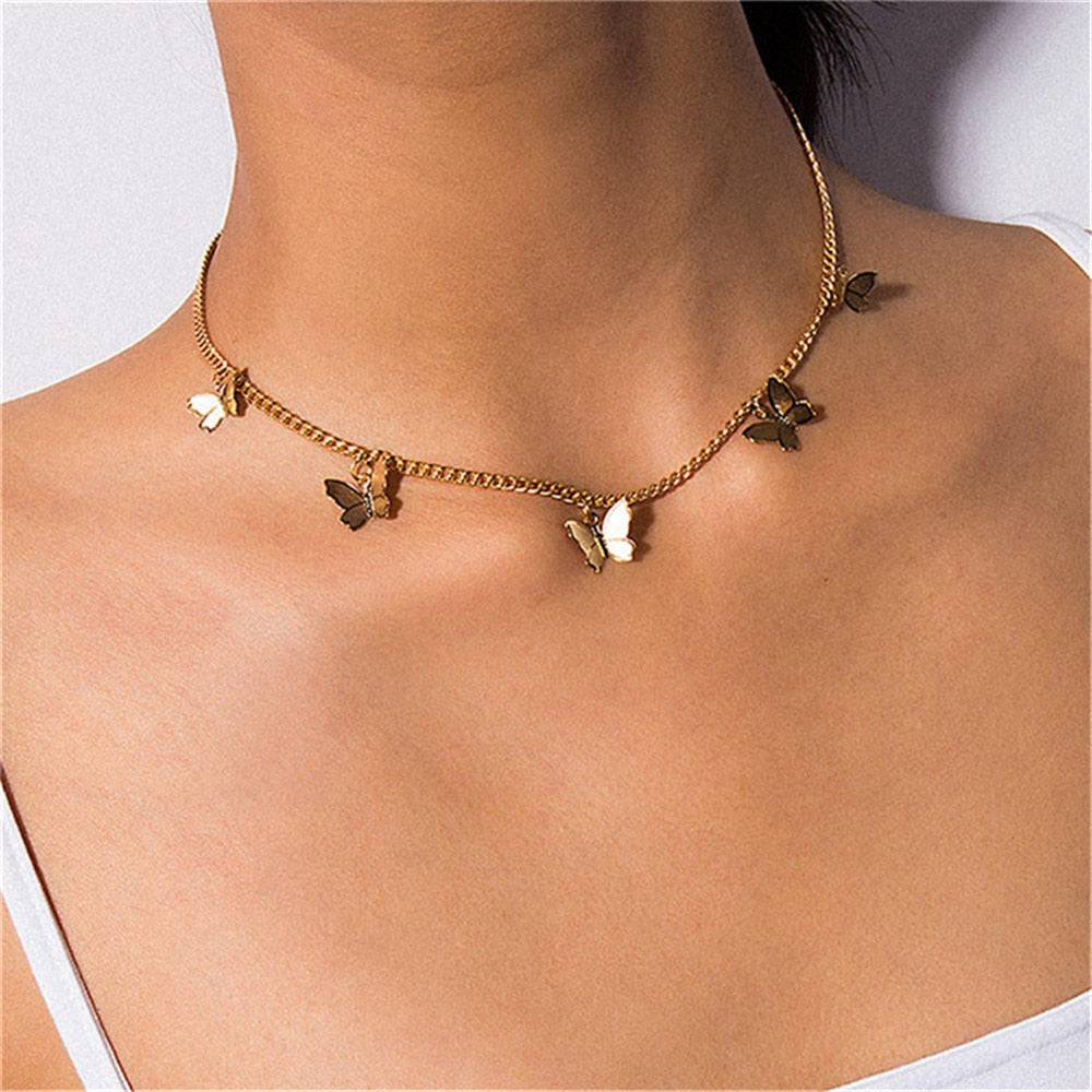 2022 Trend Double Layer Star Moon Pendant Necklace For Women Girl Clavicle Chain Eight-pointed Star Necklace Simple Jewelry Gift