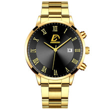 Load image into Gallery viewer, 2023 Fashion Mens Gold Stainless Steel Watches Luxury Minimalist Quartz Wrist Watch Men Business Casual Watch relogio masculino