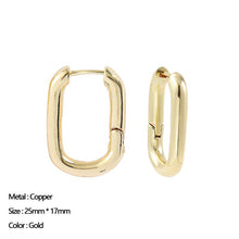 Load image into Gallery viewer, Classic Stainless Steel Ear Buckle for Women Trendy Gold Color Small Large Circle Hoop Earrings Punk Hip Hop Jewelry Accessories