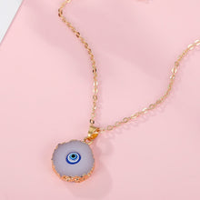 Load image into Gallery viewer, Simple Evil Eye Thin Pendant Women Jewelry Necklace Turkish Lucky Fashion Gold Color Choker Chain Round Heart Female Friend Gift