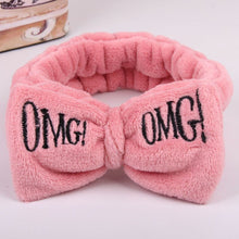 Load image into Gallery viewer, 2022 New OMG Letter Coral Fleece Wash Face Bow Hairbands For Women Girls Headbands Headwear Hair Bands Turban Hair Accessories