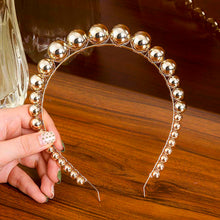 Load image into Gallery viewer, Levao Fashion Gold Pearl Hairband Beaded Headband for Women  New Big Pearls Beads Hair Hoop Hairbands Girls Hair Accessories