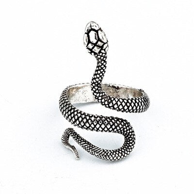Vintage Silver Color Rings For Women Fashion Girl Men Couple Jewelry Punk Hip Hop Frog Snake Smiley Animal Metal Ring anillo