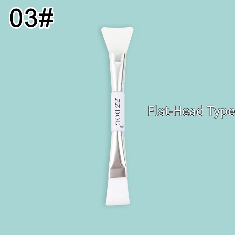 ZZDOG 1Pcs Cosmetic Beauty Tool Skin-Care Concealer Makeup Brushes Silica Gel Wool Fiber Blending Double-Ended Facial Mask Brush
