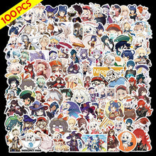 Load image into Gallery viewer, 100pcs Anime Stickers Naruto One Piece Demon Slayer Hunter X Graffiti DIY Luggage Laptop Skateboard Phone Decal Sticker Toys