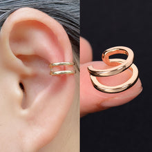 Load image into Gallery viewer, Stackable Earrings Without Ear Hole Star Wrap Clip On Earrings Earcuff for Women Chain Hollow Ear Cuff  Fake Earring Piercing