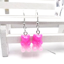 Load image into Gallery viewer, 1 Pair of Cute Resin Gummy Bear Earrings Women&#39;s 33 Colors Candy Animal  Girl Jewelry Gift Pendant