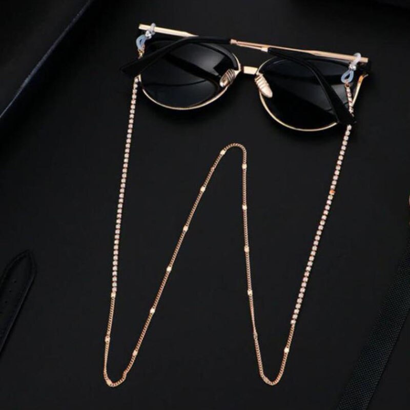Women Fashion Pearls Sunglasses Chains Gold Eyeglasses Chains Sunglasses Holder Necklace Eyewear Retainer Accessories