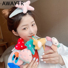 Load image into Gallery viewer, AWAYTR Korea 1Pc Plush Fruit Animal Hairpins Cute Large Size Hair Clip Barrettes for Girls Fashion Hair Accessories Headwear