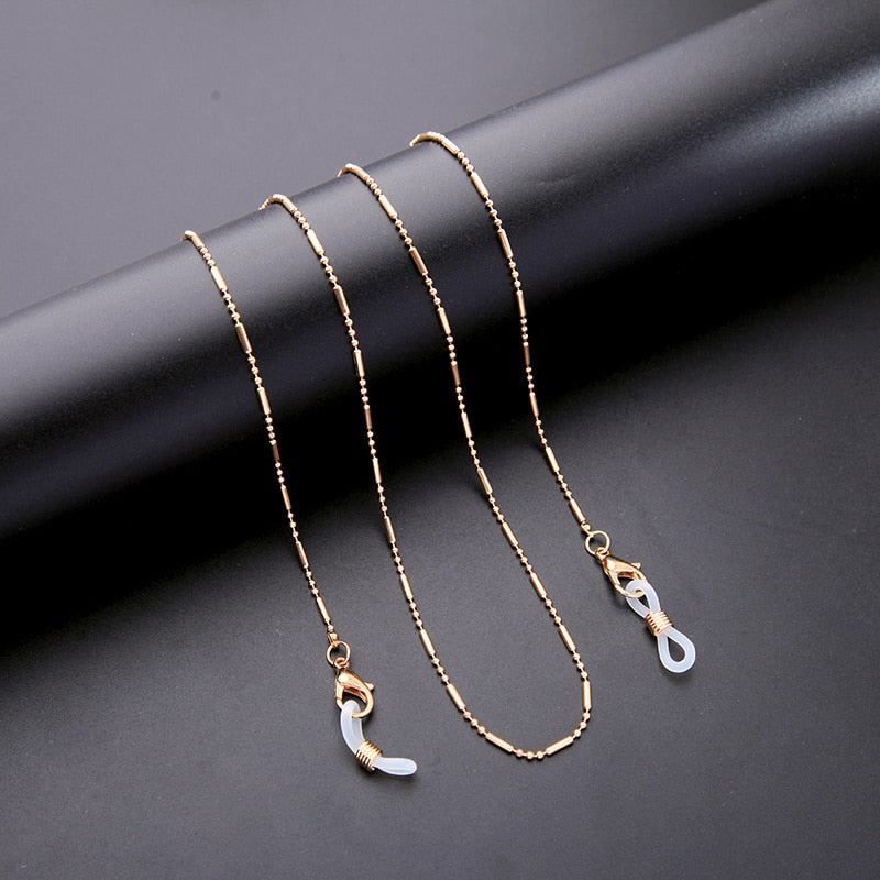 kissme Mask Sunglass Chains For Women Men Black Gold Silver Color Alloy Beads Antislip Chains Fashion 2022 Accessories Wholesale