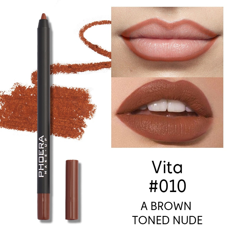 1PC Matte Lipsticks Pen Natural Waterproof Lip Liner Pencil Contour Makeup Sexy Brown Lip Stick Long Lasting Cosmetic Tools