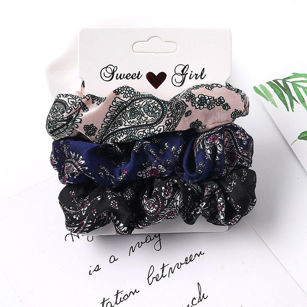1 Set Scrunchies Hair Ring Candy Color Hair Ties Rope Autumn Winter Women Ponytail Hair Accessories 4-6Pcs Girls Hairbands Gifts