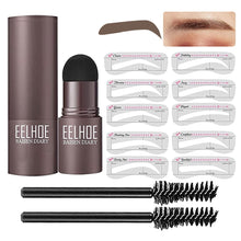 Load image into Gallery viewer, Eyebrow Shaping Kit Stamp Eyebrow Pencil and 5 Pairs Brow Stencils Kit Pen Cosmetics Waterproof Natural Color Eye Makeup Tools