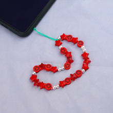 Load image into Gallery viewer, 2022 Mobile Strap Phone Charm Pearl Soft Pottery Beaded Phone Chain LOVE Letter Jewelry For Women Anti-Lost Lanyard Xmas Gift