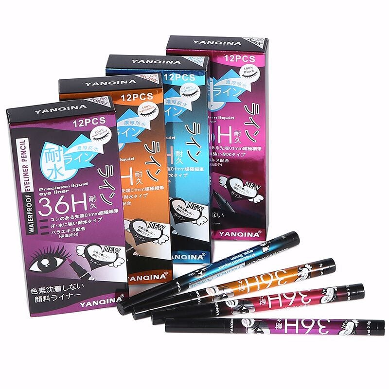 36H Eyeliner Pencil Quick-drying No Blooming Liquid Eye Liner Pen Liquid Black Waterproof Eye Pencil Cosmetic Maquiagem