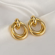 Load image into Gallery viewer, New Fashion Gold Color Metal Drop Earrings Stainless Steel Simple Knot Twist Earrings For Women Statement Jewelry 2022 Pendiente