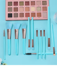 Load image into Gallery viewer, XINYAN Blue Makeup Brushes Set Eyeliner Eyelash Solid Eye Shadow Cosmetic Blending Beauty Tool Kit Maquiagem