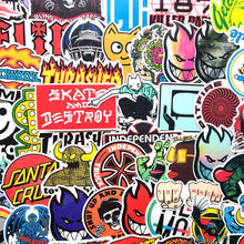 Load image into Gallery viewer, 100pcs cool skateboard  fashion Stickers For Suitcase PVC Skateboard Laptop Luggage Fridge Phone Car Styling DIY Decal stickers