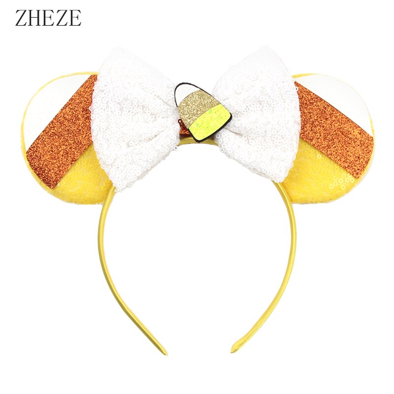 New Cute Donut Mouse Ears Headband For Women Girl Christmas DIY Hair Accessories Sequins Hair Bows Festival Party Hairband Mujer