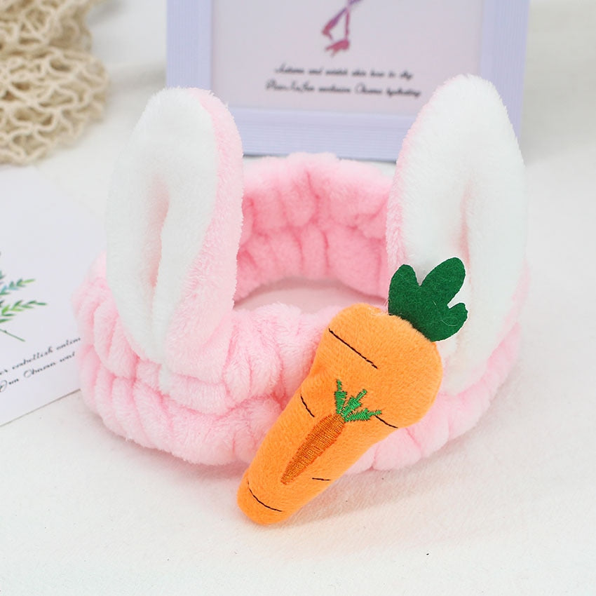 Headband For Washing 2022 OMG Wash Face Bow makeup Hairbands Girls Elastic Holder Hair Strap Bands Ears Turban Hair Accessories