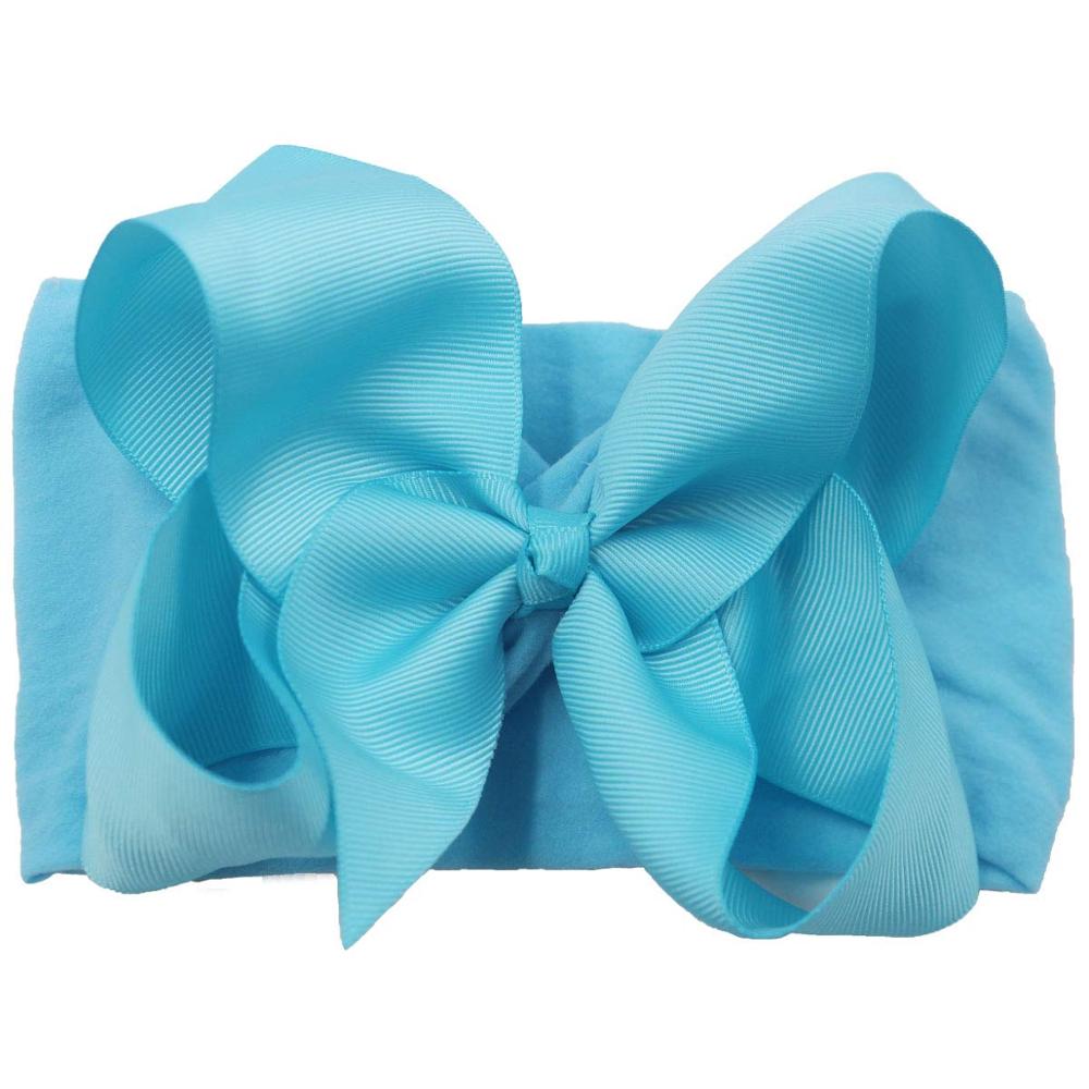 20 Pieces 6 Inch Soft Elastic Nylon Headbands Hair Bows Headbands Hairbands for Baby Girl Toddlers Infants Newborns