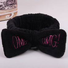 Load image into Gallery viewer, 2022 New OMG Letter Coral Fleece Wash Face Bow Hairbands For Women Girls Headbands Headwear Hair Bands Turban Hair Accessories